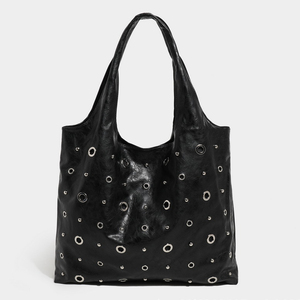 Nuevo Bolso de Hombro de Cuero, Estilo Rock Chic, Bolso de PU para Chicas, Bolso de Cuero con Tachuelas para Mujer - Product Image 1