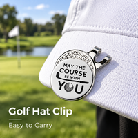 Marqueur de balle de golf personnalisé en émail, clip pour chapeau, accessoire de golf en alliage de zinc, logo OEM
