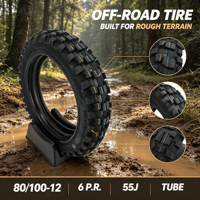 Pneu tout-terrain 2.50-10 en gros avec chambre à air, adhérence équilibrée et résistance à l'usure pour moto tout-terrain adulte