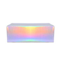 Coffret d'emballage de bijoux en carton blanc personnalisé de luxe écologique avec stratification mate gaufrage éponge doublure logo personnalisé