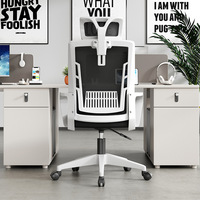 Chaise d'ordinateur, équipement de bureau à domicile, chaises en maille rose pour étudiants, dossier relevable, pivotante, mobilier de bureau, chaise de bureau