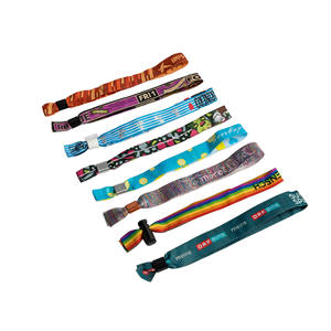 Bracelet <span class=keywords><strong>de</strong></span> billet d'événement VIP Bracelet <span class=keywords><strong>de</strong></span> festival tissé en tissu <span class=keywords><strong>de</strong></span> ruban pour les festivals et les événements promotionnels - Product Image 6