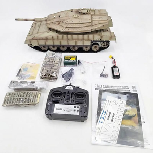 1/16 Henglong 3958 ISR <span class=keywords><strong>Merkava</strong></span> Mk IV ตีนตะขาบ CNC โลหะ2.4G ควันการต่อสู้ IR เสียง RTR การควบคุมระยะไกลของเล่นรถถังทหาร RC - Product Image 6