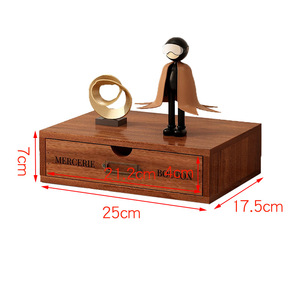 Meuble de rangement en bois à 4 tiroirs, anti-humidité, organisateur de bureau, organisateur de bureau de table - Product Image 6