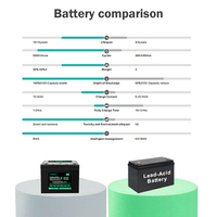 Batterie LiFePO4 de remplacement 12,8 V 70 Ah avec BMS intégré LDP 12-70, cellules de qualité A 6000 cycles, certifiée CE/RoHS pour système solaire domestique