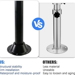 מכונת רגל שולחן rv אלומיניום בסיסים חומרה עבור קרוון מנוע dinette מסטיק דק דק דק - Product Image 4