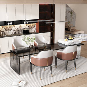 モダンなイタリアンライトラグジュアリーダイニングチェア、メタルフレーム、ソフトな張り地、家庭用家具、レストラン、ホテル、会議用 - Product Image 2