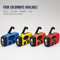 Radio d'urgence solaire à manivelle, directement de l'usine, avec fonctions AM/FM, alerte météo NOAA, lampe torche et batterie externe USB