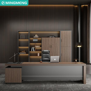 Bureau de direction de haute qualité, bureau de luxe léger, ambiance haut de gamme, bureau de superviseur, bureau de gestionnaire, bureau de président avec armoire latérale - Product Image 4