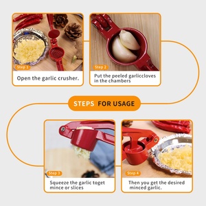 Portable Sustainable Stainless Steel Manual Garlic Press Aluminum Alloy Household <b>Juice</b> <b>Extractor</b> Ginger Vegetables Mud Home - Product Image 4