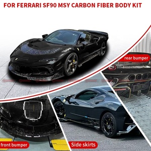 ชุดแต่งคาร์บอนไฟเบอร์แห้งสไตล์ MSY สำหรับ Ferrari SF90 ราคาโรงงาน ชุดแต่งรอบคัน ประกอบด้วยกันชนหน้า-หลัง สเกิร์ตข้าง ฝากระโปรง - Product Image 1