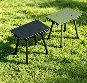 Portable <b>Folding</b> <b>Stool</b> Heavy Duty Carbon Steel Camping <b>Stool</b> with Carry Bag for Fishing Hiking Picnic BBQ 150KG - Product Image 5