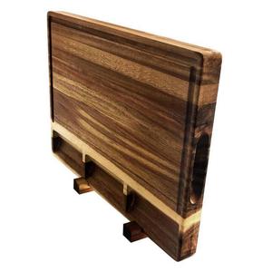 Tabla de cortar de madera rectangular multifunción para encimera de cocina, frutas, verduras, alimentos cocinados - Product Image 3