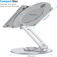 Verstelbare Hoogte Computer Staat 360 Graden Rotatie Laptop Standaard Voor 10-17.3 Inch Laptops