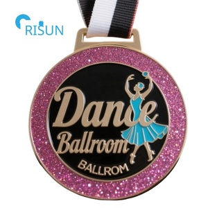 Ballerine personnalisée en usine <span class=keywords><strong>duo</strong></span> danse salle <span class=keywords><strong>de</strong></span> bal salle <span class=keywords><strong>de</strong></span> bal médaille ruban médaillon personnalisé danse salle <span class=keywords><strong>de</strong></span> bal médailles - Product Image 3