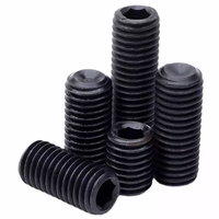 Vis sans tête à six pans creux M2 M2.5 M3 M4 M5 M6 M8 DIN916, grade 12.9, oxyde noir, avec pointe conique