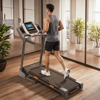 Tapis de course motorisé compact et pliable pour la maison avec clé de sécurité, écran LCD, équipement de gym intérieur pour la maison