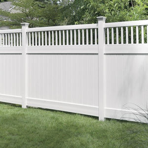 Panneau de clôture en vinyle 6' x 8', clôture en PVC vierge à confidentialité totale, bon marché, avec conception sans vis, comprend un treillis et des portails - Product Image 3