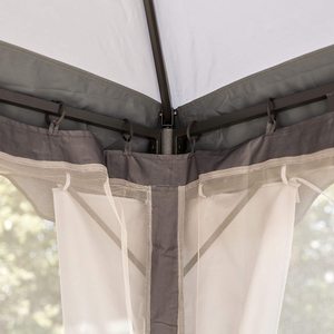 Gazebo de metal <span class=keywords><strong>Pergo</strong></span> de aluminio, diseño bioclimático plegable con persianas, fácil montaje, a prueba de putrefacción, para exteriores, techo de acero, decoraciones de jardín - Product Image 3