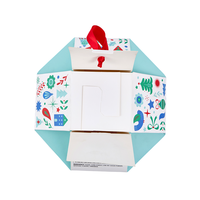 Nouveau lancement de boîte-cadeau de Noël personnalisée créative emballage portable de forme spéciale avec laminage mat de gaufrage et revêtement UV