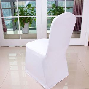 Housse de chaise en spandex blanche personnalisée avec logo imprimé pour publicité - Product Image 6