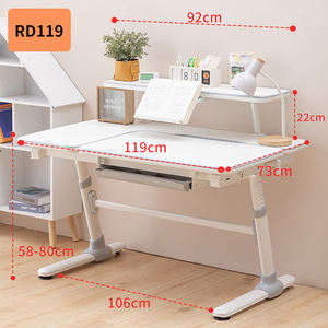 Nouveau design Table d'étude ergonomique pour enfants Mobilier de maison Bureau d'apprentissage pour enfants en bois de haute qualité Ensemble de chaises avec étagère - Product Image 2