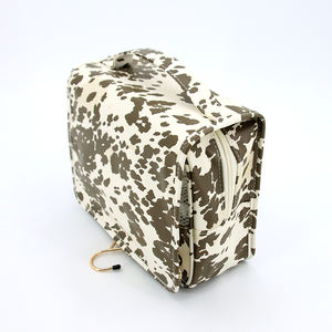 Bolsa de Aseo Colgante Personalizada, Organizador de Cosméticos de Gran Capacidad, Plegable, de Cuero PU, con Gancho - Product Image 4