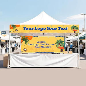 Tentes de réception robustes sur mesure 10x10 avec parois latérales et drapeaux, abri pliable sur mesure 10x12, 20x20 - Product Image 2