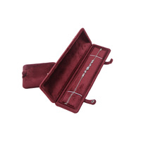 Boîte d'emballage de bijoux personnalisée en velours et flanelle de luxe moderne, carrée, à double ouverture, pour bracelet, pendentif, collier et bague