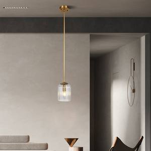 Lámpara Colgante de Cocina Moderna de Cobre y Cristal, Lámparas Colgantes Ajustables para Isla de Cocina, Comedor - Product Image 2