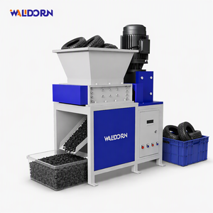 Déchiqueteuse électrique automatique à double arbre Walldorn polyvalente pour petits déchets de plastique, caoutchouc et bois - Product Image 1