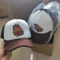 Gorra Trucker de 5 Paneles con Logotipo Personalizado al por Mayor, Gorra de Malla con Cierre a Presión, Estilo Hip Hop y Urbano para Marcas, Suministro al por Mayor