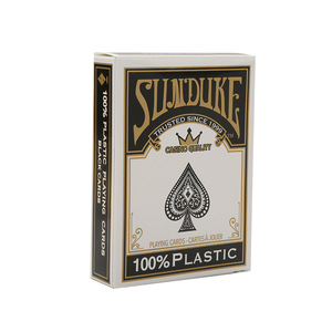 Waterproof High Quality PVC Black Playing Cards Table Poker Plastic Black Playing Cards