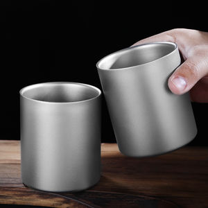 Taza de Titanio de Doble Pared Resistente al Calor, Mini Taza para Beber Té, Taza de Café para Acampar al Aire Libre, Accesorios de Camping - Product Image 4