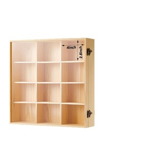 Estante de exhibición de madera para camiones, gabinete de 12 ranuras, estantería de pared de 4 niveles para almacenamiento de Monster Trucks - Product Image 1