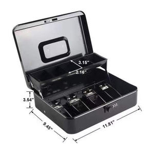 Coffre-fort en acier métallique petit coffre-fort - Product Image 5