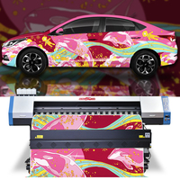 3,2 M de alta velocidad PVC etiqueta adhesiva eco solvente impresora plotter con doble cabezal de impresión