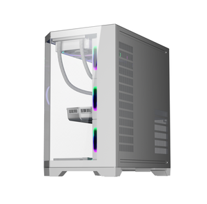 Gabinete para <span class=keywords><strong>PC</strong></span> de Doble Panel de Vidrio Personalizado de Fábrica AntarcChill, Caja para CPU de Juegos, Gabinete para Computadora de Escritorio ATX, Torres Blancas - Product Image 4