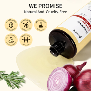 OEM %100 Doğal Bitkisel Biberiye Yağı Soğanlı Biotin Saç Dolgunlaştırıcı Dökülme Karşıtı Şampuan Seti Saç Uzatma Yağı Güçlendirici Şampuan Seti - Product Image 4