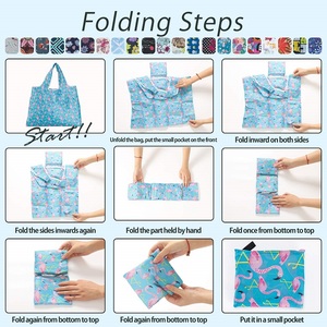 Bolsa de Compras Plegable Reutilizable Ecológica de Alta Resistencia, Fabricada en Vietnam, con Logotipo Personalizado Impreso, Impermeable, de Poliéster - Product Image 3