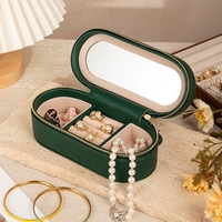 Organisateur de bijoux de voyage personnalisé de haute qualité, boîte à bijoux portable en cuir PU, magnifiques boîtes de rangement pour femmes et filles, cadeau