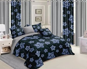 Set di Biancheria da <span class=keywords><strong>Letto</strong></span> in Microfibra Spazzolata <span class=keywords><strong>con</strong></span> Copripiumino, Lenzuolo e Tende Coordinate, 6 Pezzi per Camera da <span class=keywords><strong>Letto</strong></span> - Product Image 6
