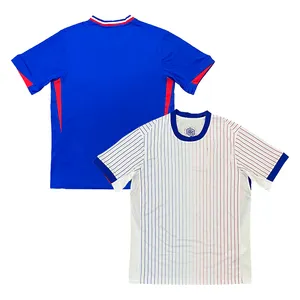 Toptan üst 24/25 Euro futbol tişörtü fransız futbol forması yetişkin erkekler çocuklar kitleri setleri üniforma futbol forması MBAPPE #10