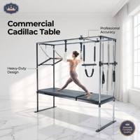 Cama de Pilates Cadillac Queenlife de Grado Comercial, 160 kg de Estabilidad, con Tapicería de Cuero Marino Resistente a los Arañazos