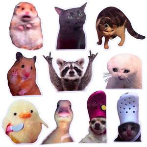 Aimants de réfrigérateur populaires transfrontaliers pour animaux émojis, animaux amusants, mignons et étranges, personnalisés, y compris chat pleureur, chien, hamster - Product Image 5