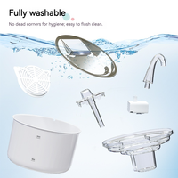 Fontaine à eau pour animaux de compagnie 2L en acier inoxydable, automatique, portable, ultra-silencieuse, rechargeable, avec filtre, design durable pour chats et petits animaux