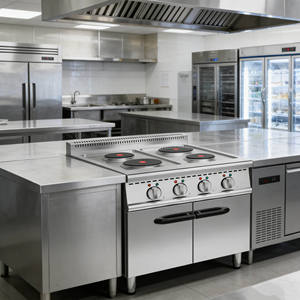 Cuisinière électrique professionnelle <span class=keywords><strong>de</strong></span> haute qualité avec corps en acier, 4 brûleurs, <span class=keywords><strong>plaque</strong></span> chauffante 380V/9200W pour cuisine - Product Image 3