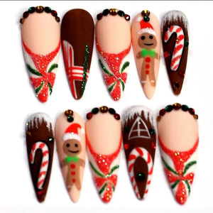 <span class=keywords><strong>Uñas</strong></span> <span class=keywords><strong>de</strong></span> alta calidad para fiesta Diseño <span class=keywords><strong>de</strong></span> Año Nuevo Forma <span class=keywords><strong>de</strong></span> <span class=keywords><strong>Navidad</strong></span> <span class=keywords><strong>de</strong></span> lujo Acrílico Hecho a mano Prensa <span class=keywords><strong>en</strong></span> <span class=keywords><strong>uñas</strong></span> - Product Image 3