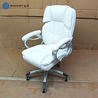 Chaise de bureau de direction en cuir de qualité supérieure, design contemporain, caractéristiques ergonomiques, hauteur réglable, pivotante, accoudoirs réglables