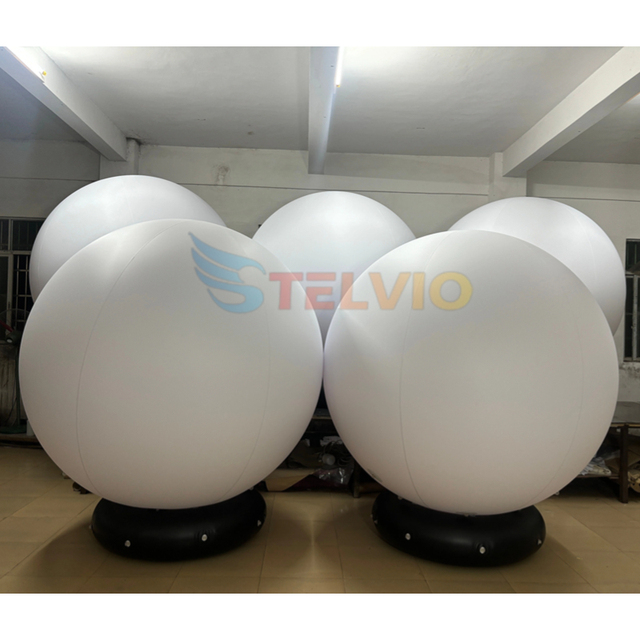 Event Decoration LED Inflatable Floating Balloon Lighting Led Water Floating White Balloon for Lake River
